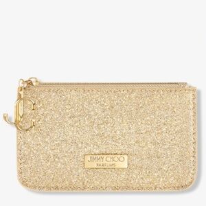 Jimmy Choo Gold Glitter Pouch